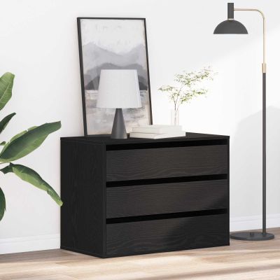 vidaXL Zásuvkový kabinet Čierna 80 x 41 x 58 cm Kompozitné drevo