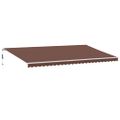 vidaXL Automaticky zaťahovacia markíza s LED hnedá 600x350 cm
