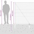 vidaXL Hexagonálny plot s stĺpom 10 x 1,6 m PVC potiahnutá oceľ Sivá