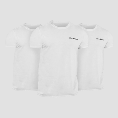 Tričko Basic 3Pack White - GymBeam, veľkosť S - 3pack
