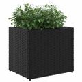 vidaXL Záhradné kvetináče 2 ks čierne 36x30x32 cm polyratan