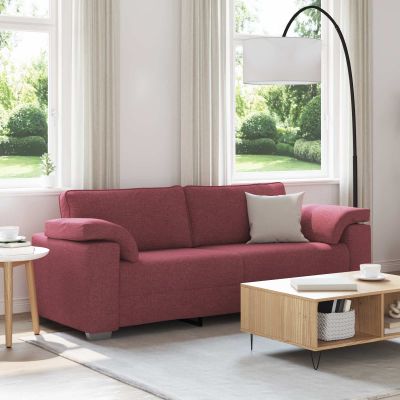 vidaXL 3-miestna pohovka Víno červené 220 cm látka