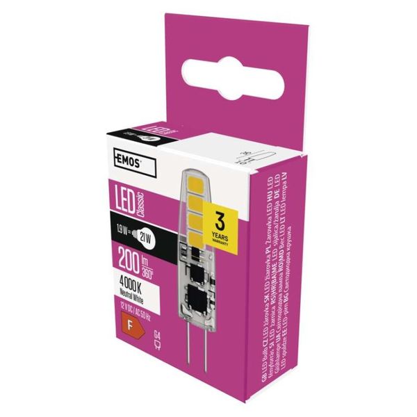 LED žiarovka Classic JC / G4 / 1,9 W (21 W) / 200 lm / neutrálna biela