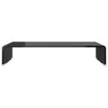 vidaXL Sklenený TV stojan/stojan pod monitor, čierny, 60x25x11 cm