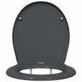 vidaXL WC sedadlo Antracit 47 x 37 x 4 cm Duroplast
