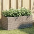 vidaXL Záhradné kvetináče 2 nádoby 2 ks sivé 72x30x32 cm polyratan
