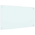 vidaXL Kuchynský obklad 2 ks Biela 100 x 60 cm tvrdené sklo