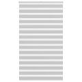 vidaXL Zebra roleta svetlosivá 135x230cm šírka látky 130,9cm polyester