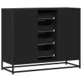 vidaXL Komoda čierna 92x35x76 cm kompozitné drevo