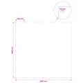 vidaXL Plachta s očkami Svetlosivá 6 x 6 m 180 gsm PE