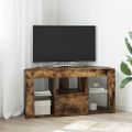 vidaXL Rohový LED TV kabinet 100 x 40 x 50 cm Dymová dub