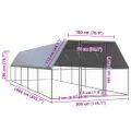 vidaXL Vonkajšia klietka pre sliepky 3x10x2 m pozinkovaná oceľ