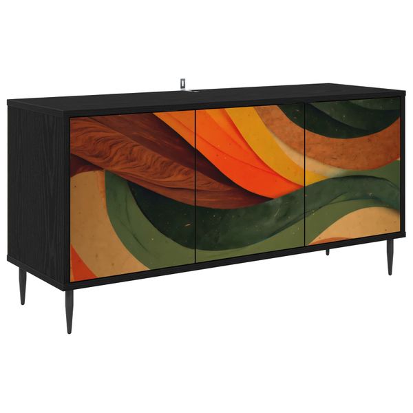 vidaXL TV skrinka BONN 102 x 33 x 51 cm Čierny dub Kompozitné drevo