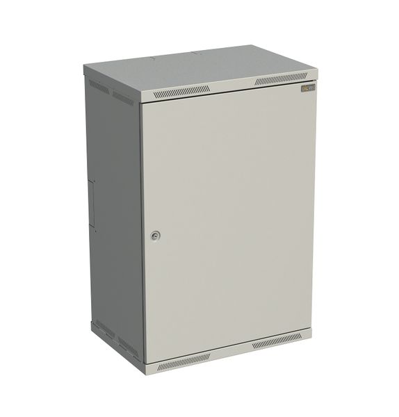 Rozvádzač nástenný SENSA 18U 400 mm, dvere plech, RAL 7035, SENSA-18U-64-21-G