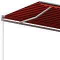 vidaXL Samostatne stojaca automatická markíza 600x350cm oranžovo-hnedá