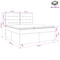 vidaXL LED boxspring posteľ s matracom Svetlosivá 180 x 200 cm Zamat