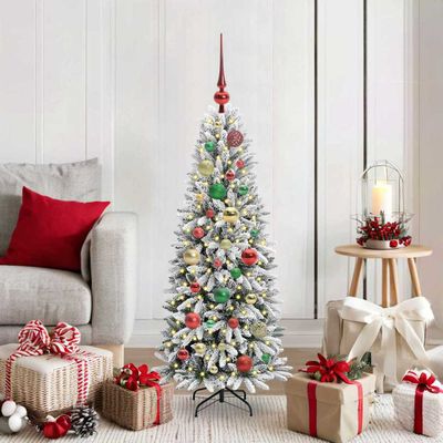 vidaXL Umelý vianočný stromček Biela 120 cm PVC a plast a oceľ a PE