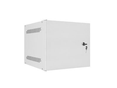 Lanberg racková skriňa 10'' nástenná 4u/280x310 pro vlastnú montáž s kovovými dverami šedá -flat pack