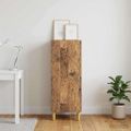 vidaXL Servírovacia skriňa Staré drevo 33 x 34,5 x 90 cm