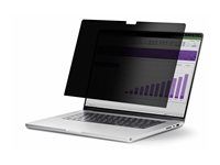 Filter na zvýšenie súkromia k notebooku (horizontálny) - obojsmerný - odstrániteľný - lepiaci, závesné záložky, otočné závesy - 13.3" - čierna