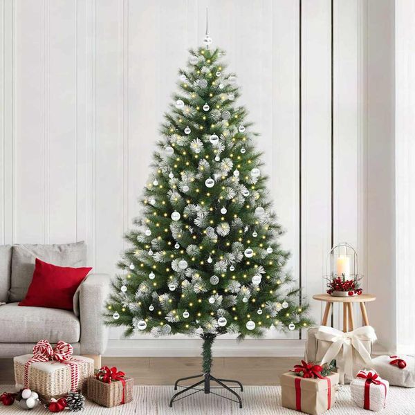 vidaXL Umelý skladací vianočný strom so zamrznutým snehom 240 cm