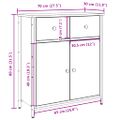 vidaXL Komoda staré drevo 70x30x80 cm kompozitné drevo