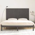vidaXL Nástenné čelo postele sivé 185x3x110 cm masívna borovica