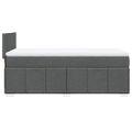 vidaXL Posteľný rám boxsping s matracom tmavosivý 80x200 cm látka