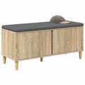 vidaXL Predsieňová lavica s vankúšom Sonoma dub 100 x 38 x 46 cm