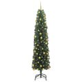 vidaXL Umelý vianočný stromček Zelená 180 cm PVC, oceľ a plast