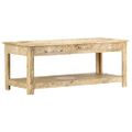 vidaXL Konferenčný stolík 110x50x45 cm mangovníkový masív ručne maľovaný