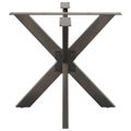 vidaXL Noha jedálenského stola v tvare pavúka, čierna 85x85x(72-73) cm, oceľ