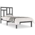 vidaXL Posteľný rám, sivý, borovicový masív 90x190 cm, jednolôžko