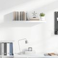 vidaXL Plávajúca nástenná polica, lesklá biela 80x23,5x3,8 cm, MDF