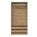 vidaXL šatník Artisan Dub 100x50x200 cm Drevo