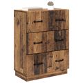 vidaXL Zásuvkový kabinet Staré drevo 66 x 34,5 x 87 cm