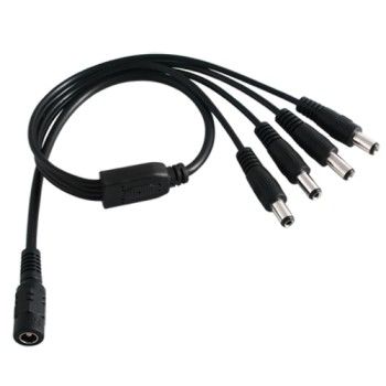 DC samica na 4 samec-rozbočovač napájania Splitter pre CCTV DC samice na 4 samec - rozbočovač napájania Splitter pre CCTV