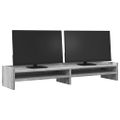 vidaXL Stojan na monitor sivý dub sonoma 100x24x16 cm kompozitné drevo