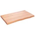 vidaXL Stolová doska bledohnedá 100x60x(2-6) cm ošetrený masívny dub