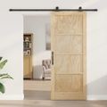 vidaXL Posuvné dvere ORKDAL 86 x 211 cm Borovicový masív Prírodná