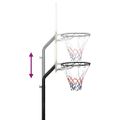 vidaXL Basketbalový stojan biely 237-307 cm polyetén