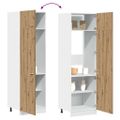 vidaXL Skrinka na chladničku “Lyon” Artisan Dub 60x57x207 cm