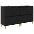 vidaXL Komody 2 ks Čierny dub 60 x 35 x 70 cm Kompozitné drevo