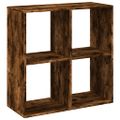 vidaXL Rozdeľovacia knižnica biela 69,5x29x69,5 cm kompozitné drevo