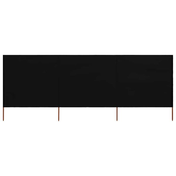 vidaXL 3-panelová zábrana proti vetru látková 400x120 cm čierna