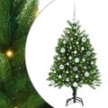 vidaXL Vianočný stromček s 150 LED-i so stojanom Zelená 120 cm PE