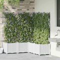 vidaXL Záhradný kvetináč 5 ks Biela 120 x 120 x 142 cm PP
