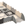 Vzdelávacia podložka pre deti, puzzle REBEL RBY-2250-16 150 x 150 s rámom