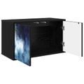 vidaXL Nástenný TV kabinet RAALTE 69 x 33 x 40 cm Čierny dub