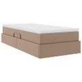 vidaXL Postel s úložným prostorem a matrací Kapučínová 100 x 200 cm